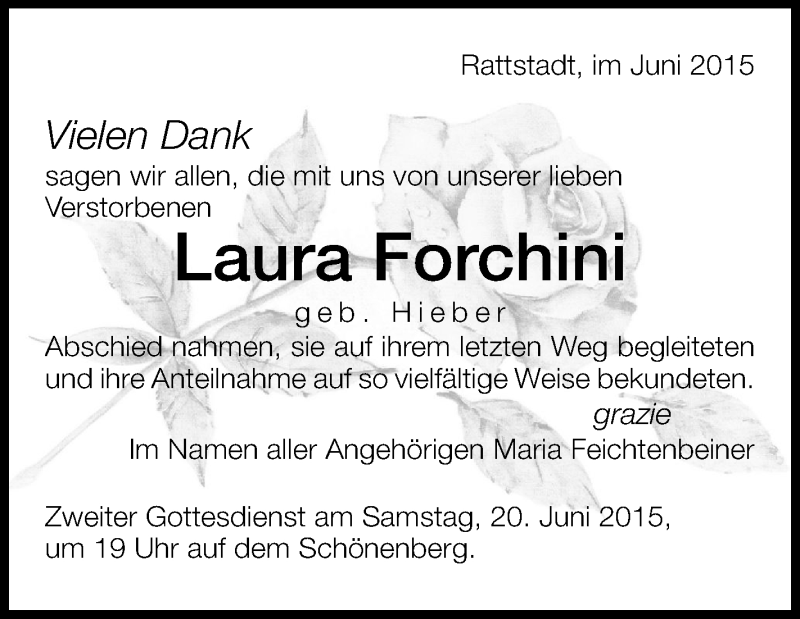 Traueranzeigen Von Laura Forchini Schwaebische De Trauerportal