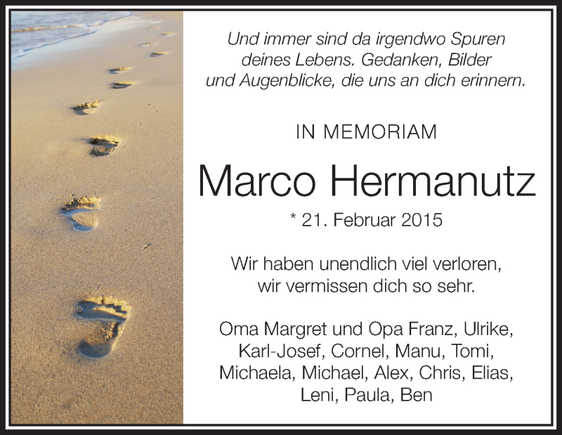 Traueranzeige für Marco Hermanutz vom 22.02.2016 aus Schwäbische Zeitung