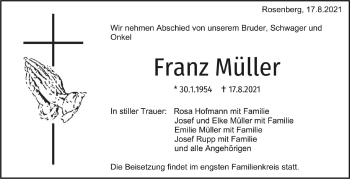 Anzeige von Franz Müller von Schwäbische Zeitung