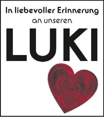Anzeige von Luki  von Schwäbische Zeitung