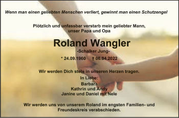 Traueranzeigen Von Roland Wangler Schwaebische De Trauerportal