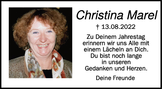 Traueranzeigen Von Christina Marel Schwaebische De Trauerportal