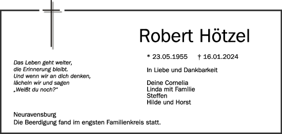 Traueranzeigen Von Robert H Tzel Schwaebische De Trauerportal