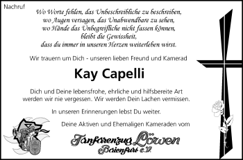 Anzeige von Kay Capelli von Schwäbische Zeitung