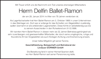 Anzeige von Delfin Ballet-Ramon von Schwäbische Zeitung