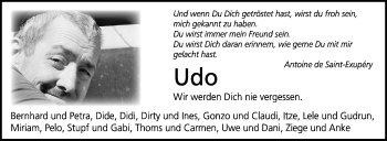 Anzeige von Udo  von Schwäbische Zeitung