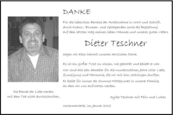Anzeige von Dieter Teschner von Schwäbische Zeitung