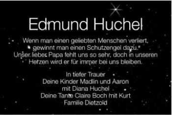Anzeige von Edmund Huchel von Schwäbische Zeitung