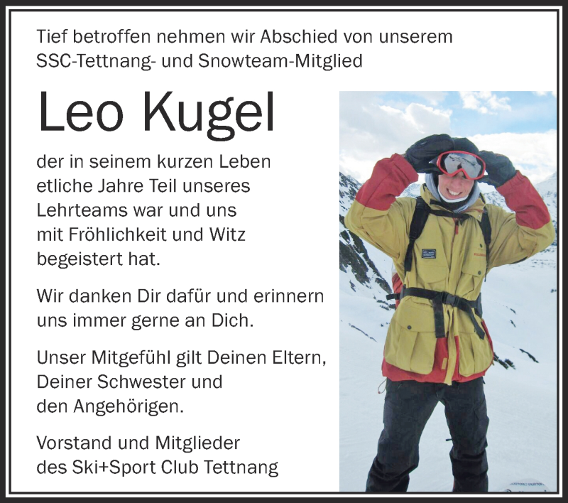  Traueranzeige für Leo Kugel vom 01.06.2017 aus Schwäbische Zeitung