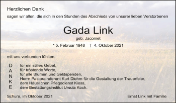 Anzeige von Gada Link von Schwäbische Zeitung