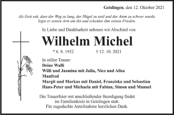 Anzeige von Wilhelm Michel von Schwäbische Zeitung