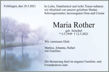 Anzeige von Maria Rother von Schwäbische Zeitung