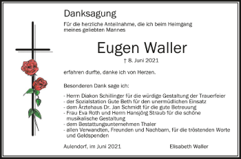 Anzeige von Eugen Waller von Schwäbische Zeitung