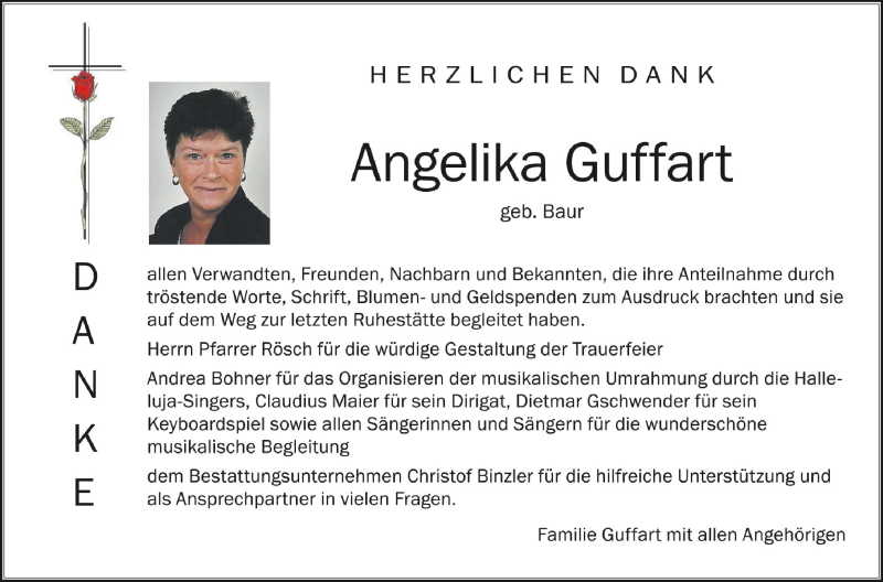  Traueranzeige für Angelika Guffart vom 04.09.2021 aus Schwäbische Zeitung