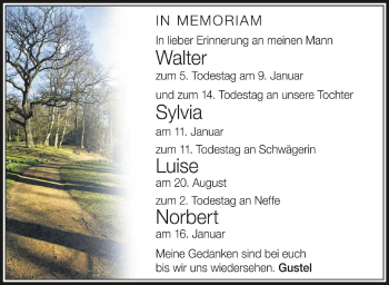 Anzeige von In Memoriam  von Schwäbische Zeitung