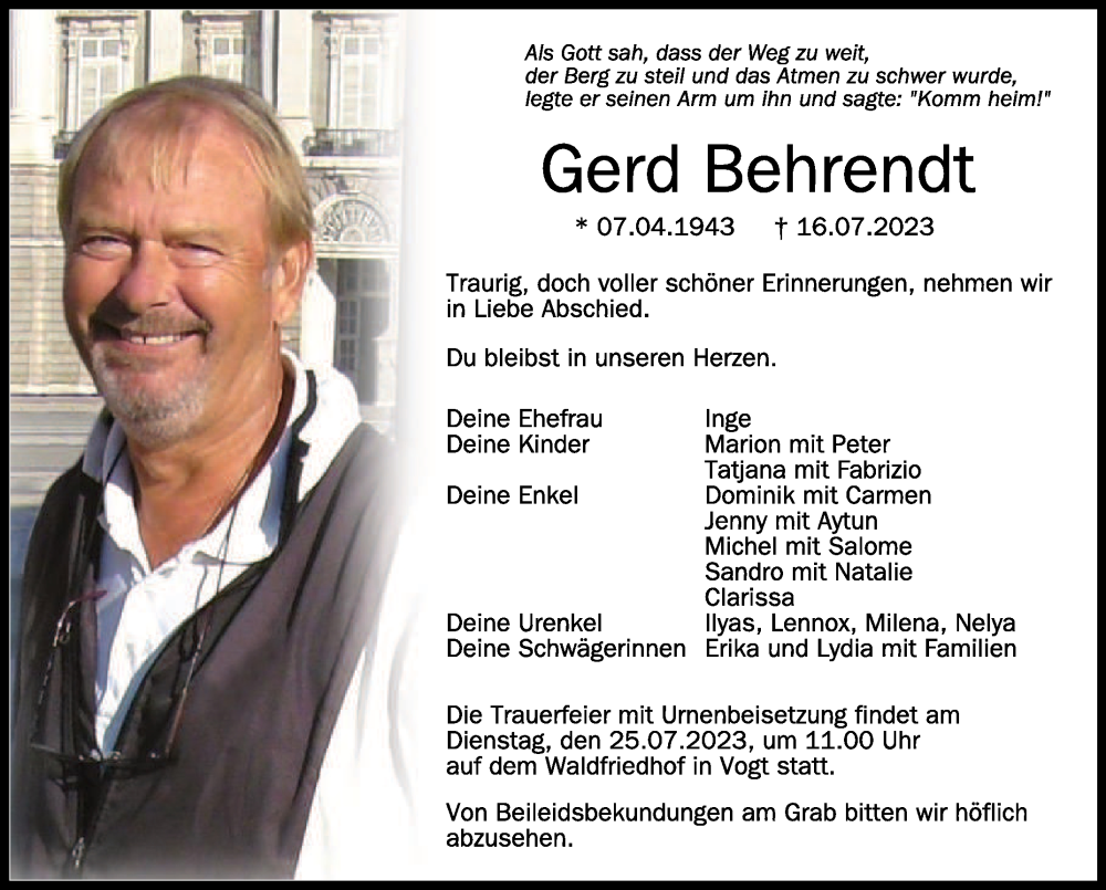 Traueranzeigen Von Gerd Behrendt Schwaebischede Trauerportal 