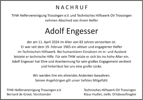 Zur Gedenkseite von Adolf Engesser