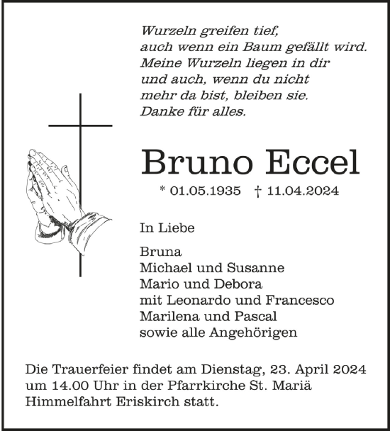 Zur Gedenkseite von Bruno Eccel