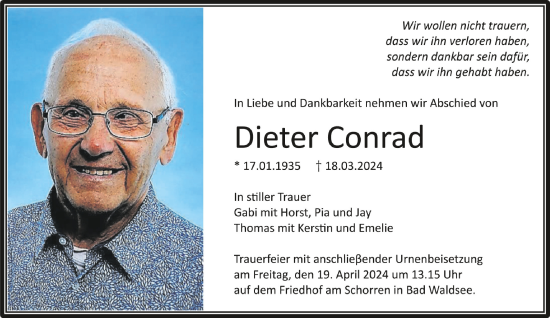 Zur Gedenkseite von Dieter Conrad