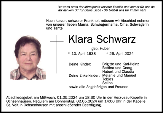 Zur Gedenkseite von Klara Schwarz