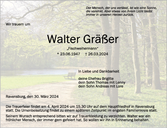 Zur Gedenkseite von Walter Gräßer